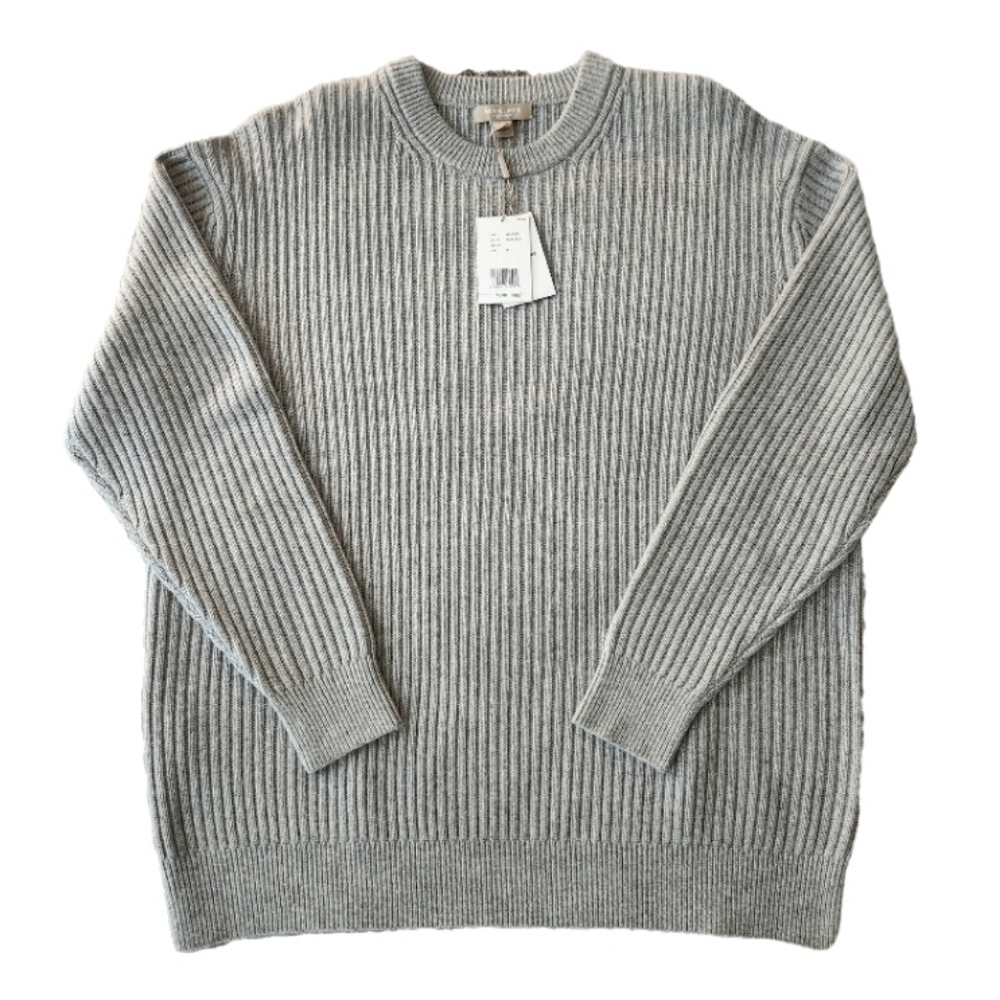 NWT MICHAEL KORS COLLECTION Oversized Ribbed Cashmere Sweater, Sz M,Retail $1450